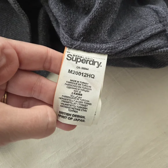 Superdry Surf Co. Gray Hoodie for Men XL British Design Spirit Of Japan - Picture 8 of 10
